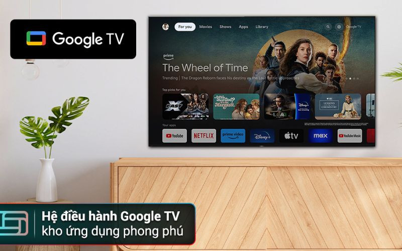Lắp đặt Google Tivi Sony 4K 50 inch K-50S25VM2 tại Ninh Bình 11 Hệ điều hành Google TV, đa tiện ích giải trí hấp dẫn, cuốn hút hơn